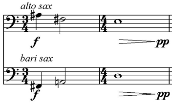 first two bars of Omie Speaks by Nissim Schaul