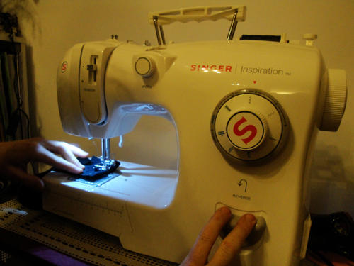 sewing the BB-socks shut sewing machine demonstration Nissim Schaul